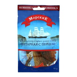 МОРСЬКІ Путассу  Бурштинова з перцем філе сушений-солений 18г(4820182063848)