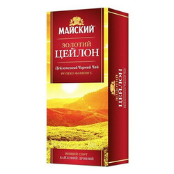 Майский чай. Чай черный Майский Золотой Цейлон 25*2г(4823063703178)