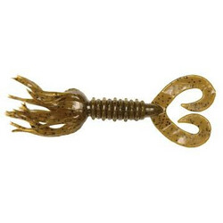 Big Bite Baitst. Силікон  Double Tail Skirted Grub 5" Green Pumpkin Cooper Flake 8 шт.(1838.01.12)