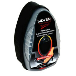 Silver. Губка-блеск для обуви дозатор черная6мл(  8690757001959)