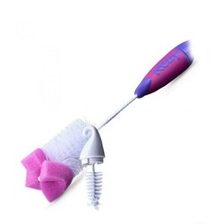 Nuby. Ершик с 2 щеточками и накладкой для пальцев (5540)