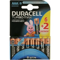 Duracell.Батарейки Turbo Max LR03 MХ2400 (6+2) (098091)
