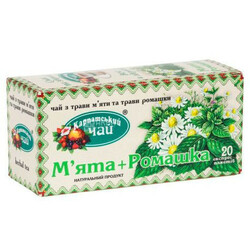 Карпатський чай. Чай м'ята-ромашка 20*1,35г(4820024212946)
