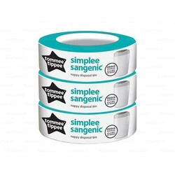 Tommee Tippee. Сменная касета для накопителя подгузников Sangenic Simplee, 3 шт (арт. 87033501), (ар