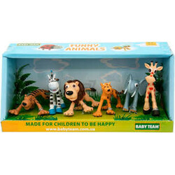 Baby Team. Набір іграшок Сафарі 6шт( 4824428088305)