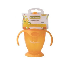 Baby Team. Поїльник з силіконовим носиком, трубочкою  і ручками, 220 мл 9мес(5011)