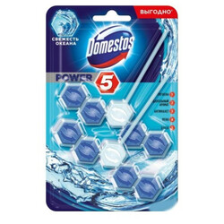 Domestos . Блок для унітазу Power 5 Свіжість океану   2*55г   (8710447326060)