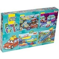 Dankotoys. Пазли Транспорт 4 в 1 54-20 елементів(4820186077247)