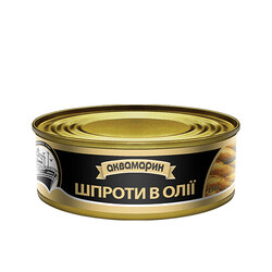 Аквамарин. Шпроты в масле, 230 г (4820183772077)