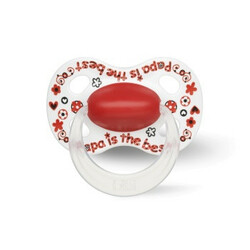 Bibi. Пустушка Bibi Natural "Мій папа кращий", 0-6 міс. арт.114722(860007)