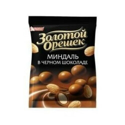 Золотой Орешек. Драже миндаль в черном шок. 100 г(4820005195237)