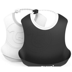 Twistshake. Нагрудник дитячий, 2 шт чорний,білий(69844)