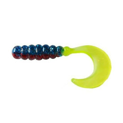Big Bite Baitst. Силикон Fat Grub 2" Blue Sparkle-RedSparkle-Chartreuse 10 шт. (1838.02.36)