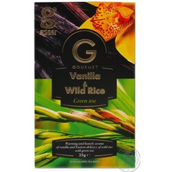 G'tea! Чай зеленый G'tea! Gourmet ваниль-дикий рис 20*1,75г (5060207697415)