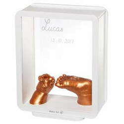 Baby Art. Набор для создания отпечатка ручки и ножки малыша "Скульптура Блестящий 3-D" (3601096400)