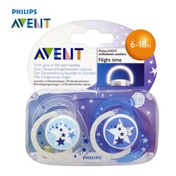 Avent. Пустышка Avent Ночная (6-18 мес), 2 шт. (498025)
