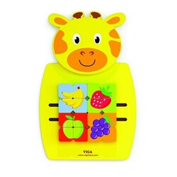 Viga Toys. Настенная игрушка Жираф с фруктами (50680)