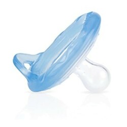 Nuby. Пустышка с естественным движением соска , 0+ мес.(силикон) (5790SAC)