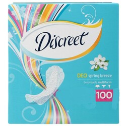 Discreet. Щоденні гігієнічні прокладення Deo Spring Breeze,  100 шт.(8001090162113)