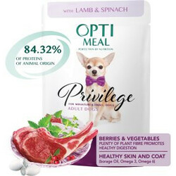 Optimeal. Корм для собак ягненок шпинат в соусе 85 гр(4820083906022)