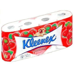 Kleenex. Бумага туалетная Клубника 3-слойная 8шт-уп (5029053545073)