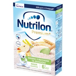 Nutrilon. Каша молочна манна з яблуком і бананом 6+ 225 г(5900852044694)