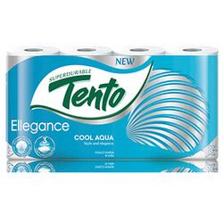 Tento. Тришаровий туалетний папір з ароматом COOL AQUA 16 рул.*150. (008467)