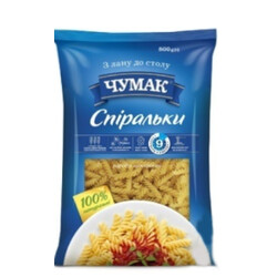 Чумак. Вироби макаронні Чумак Спіральки п-е 800 г(4820156769349)