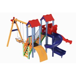 Kidigo. Детский комплекс Авалон с пластиковой горкой 1,5 м (11774)