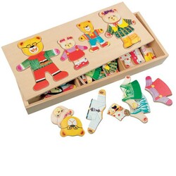 Bino. Пазлы, Гардероб "Семья медведей" (88016)