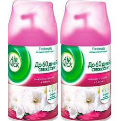 AirWick. Освежитель воздуха Нежность шелка и лилии 1+1-40% 2*250мл (4820108002807)