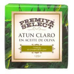 Premiya Select. Тунец  в оливковом масле 120 г(4824034047048)