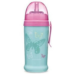 Canpol. Бидончик-непроливайка з трубочкою "Butterfly",  350 мл, 12м(56-515)