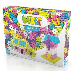 Meli.  Конструктор MELI "BASIC" 600 элем., розовый (2,5х2,5см) (5902431290058)