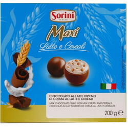 Sorini. Конфеты Макси из молочного шоколада и злаками 200 г (9865060015552)