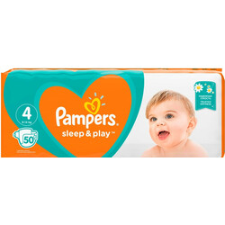 .Pampers. Підгузники Pampers Sleep & Play Розмір 4(Maxi) 9-14 кг, 50 шт(669056)
