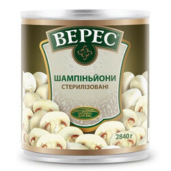 Верес. Грибы шампиньоны стерилизованные 2840гр(4823084600043)