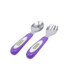 Baby Team. Набор для кормления из нержавеющей стали, (вилка и ложка)12мес+ (6104)