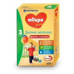 Milupa (Милупа) 3 детское молочко, от 12-ти месяцев 600 гр. (025532)