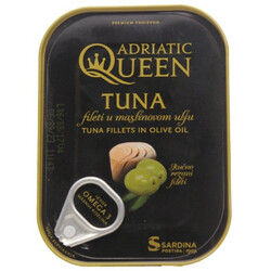 Adriatic Queen. Тунец филе в оливковом масле 105гр(3850160508536)