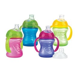 Nuby. Поильник-непроливайка с силиконовым носиком и ручками NO SPILL, 240мл,6мес+ (10052)