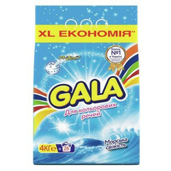 Gala. Порошок стир Морская свежесть цвет-вещей авт 4кг (8001090807274)