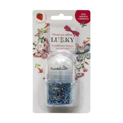 LUCKY.Роликовий гель з блискітками для особи і тіла, сріблястий-бірюзовий, 20 мл(4630039086018)