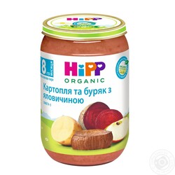 HiPP "Картопля і буряк з яловичиною", 8+ м 220 гр.(9062300131359) (терміни до 19-03-21г)