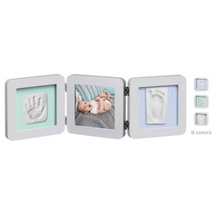 Baby Art.  Рамочка Тройная Пастель с отпечатком ручки и ножки малыша (3601095300)