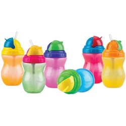 Nuby. Поильник-непроливайка Flip-it с силиконовой трубочкой Soft Sports, 300ml (9688)