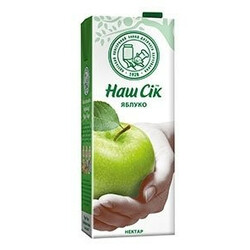 Наш Сок. Нектар Яблоко с клетчаткой 0,95л (4820192260398)