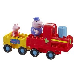 Peppa. Конструктор Peppa - Паравозик дедушки Пеппы (2 фигурки, 20 деталей), (06033)