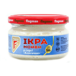 Flagman. Ікра мойви Класична в соусі з-б 180 г(4820065705599)