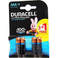 Duracell. Батарейки Duracell ultra power AAА 3+1 шт (064546)